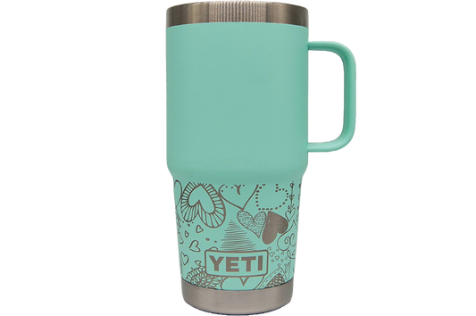 360° Laser Wrap - Love Heart Doodle