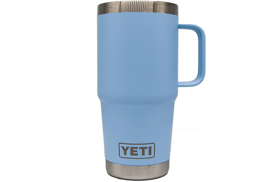 Custom YETI® 20oz Travel Mug with Stronghold™ Lid - Laser Engraved