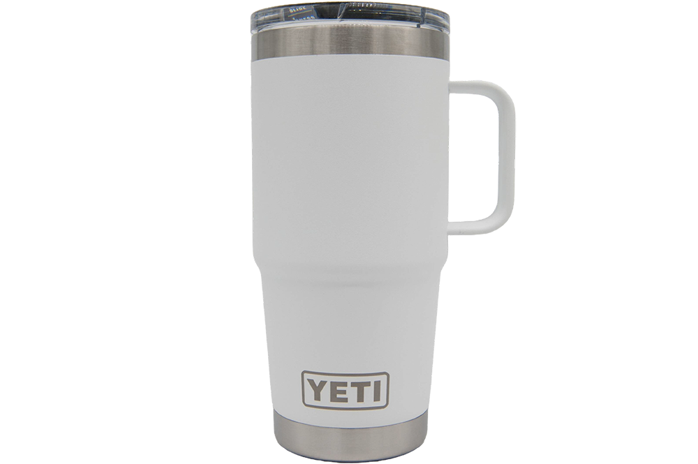 Custom YETI® 20oz Travel Mug with Stronghold™ Lid - Laser Engraved
