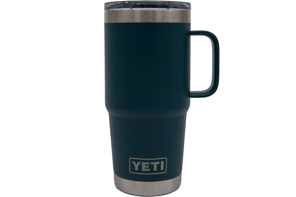 Custom YETI® 20oz Travel Mug with Stronghold™ Lid - Laser Engraved