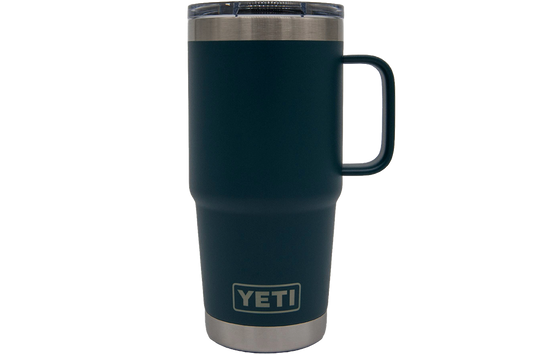 Custom YETI® 20oz Travel Mug with Stronghold™ Lid - Laser Engraved