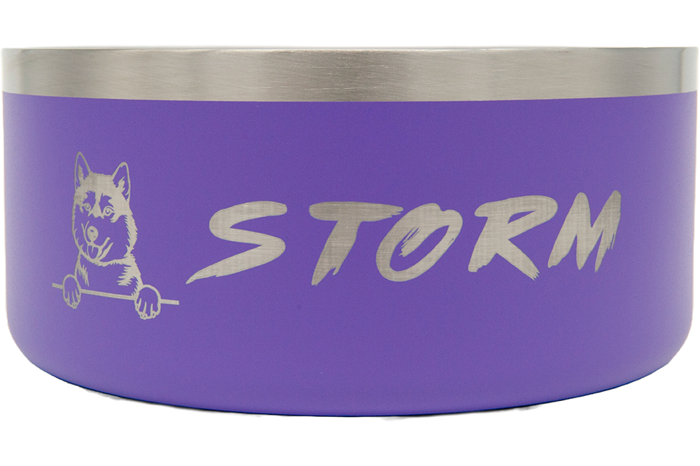 Custom Laser engraved Pet Bowl 1.9Lt