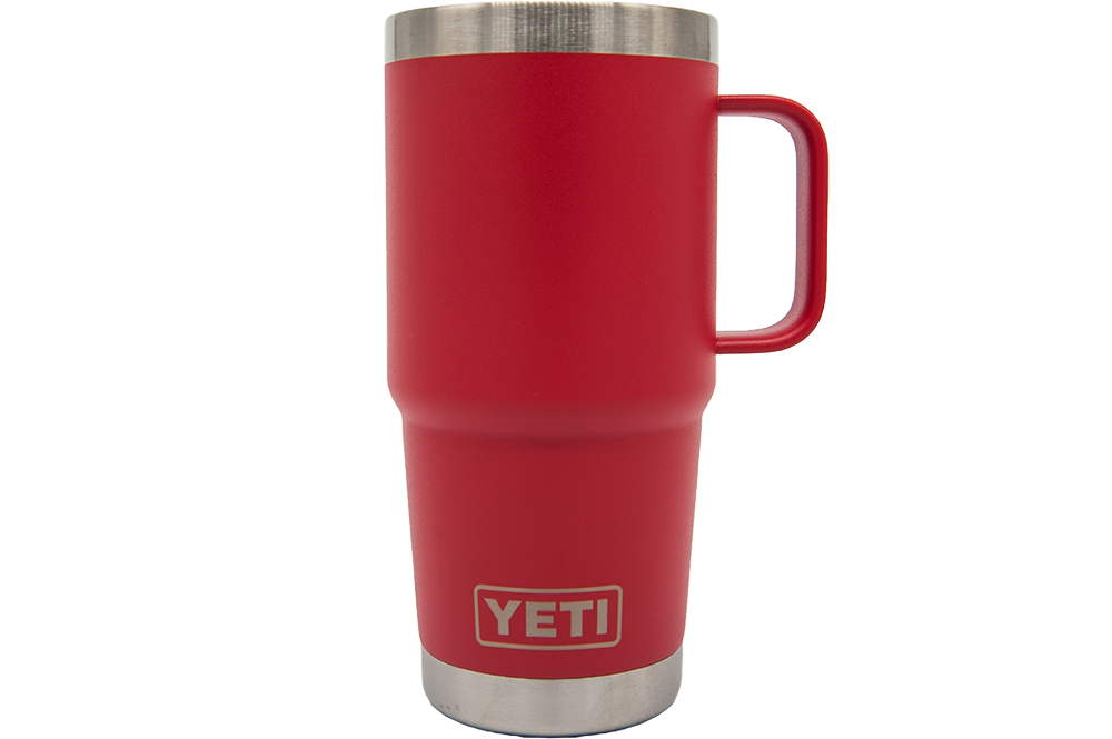 Custom YETI® 20oz Travel Mug with Stronghold™ Lid - Laser Engraved