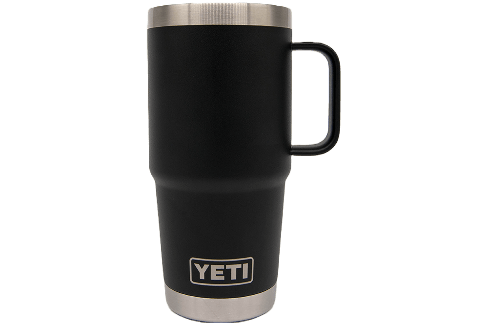 REAL YETI 20 Oz. Travel Mug With Stronghold Lid Laser Engraved 