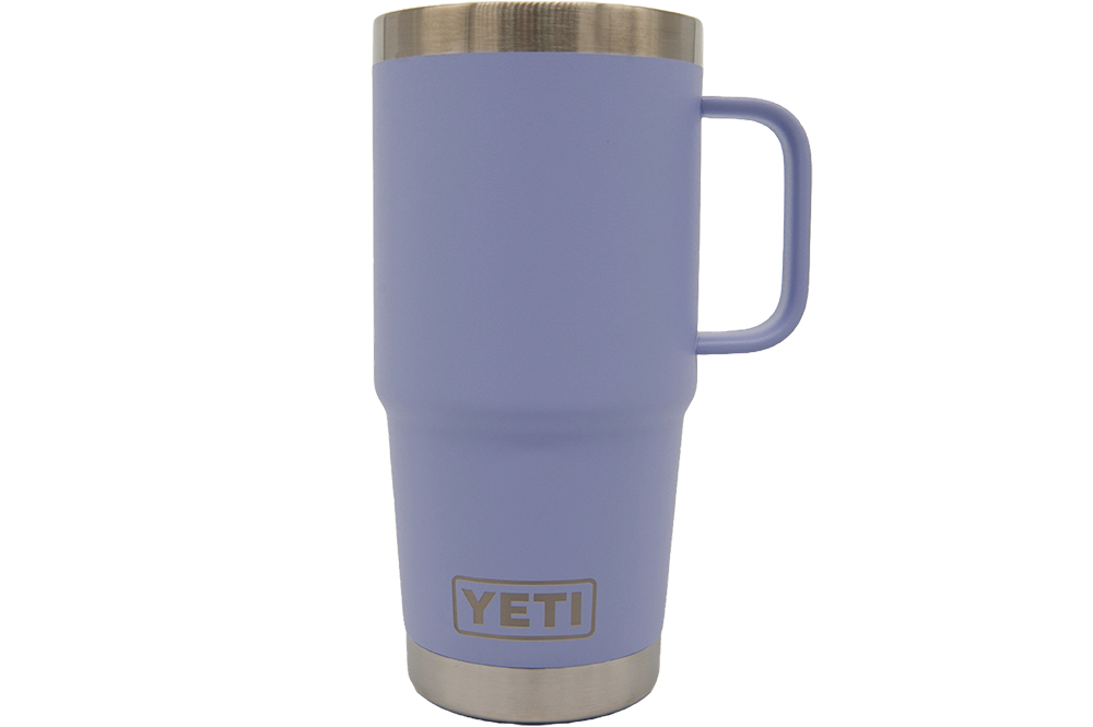 Custom YETI® 20oz Travel Mug with Stronghold™ Lid - Laser Engraved